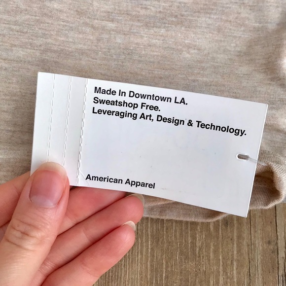 American Apparel Cotton Spandex Jersey Crop Top - Picture 4 of 8